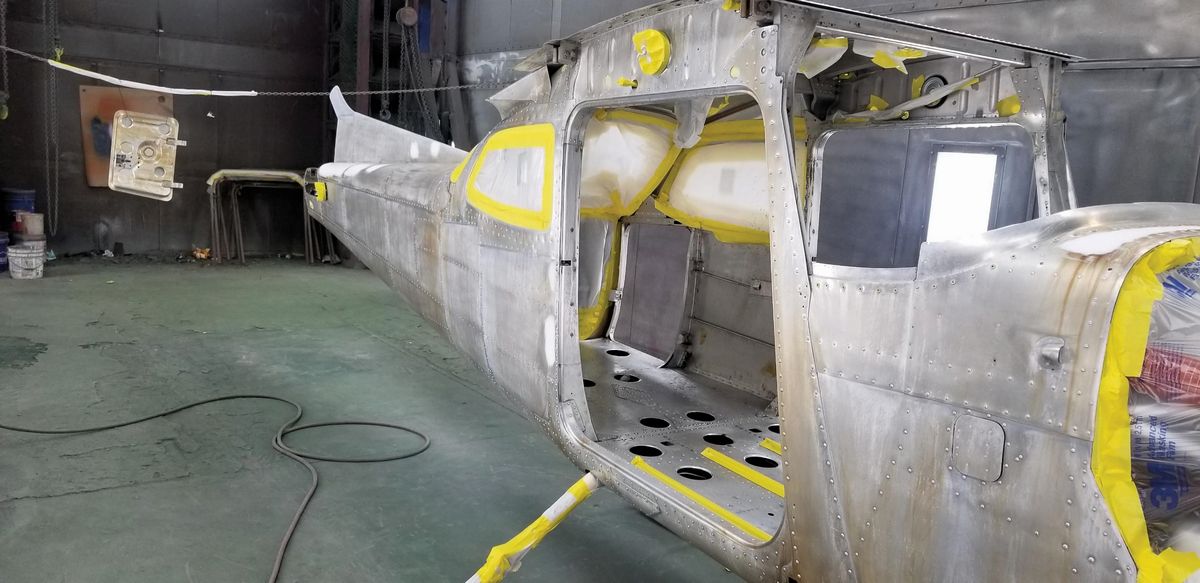 Cessna 172 strip Alodyne paint