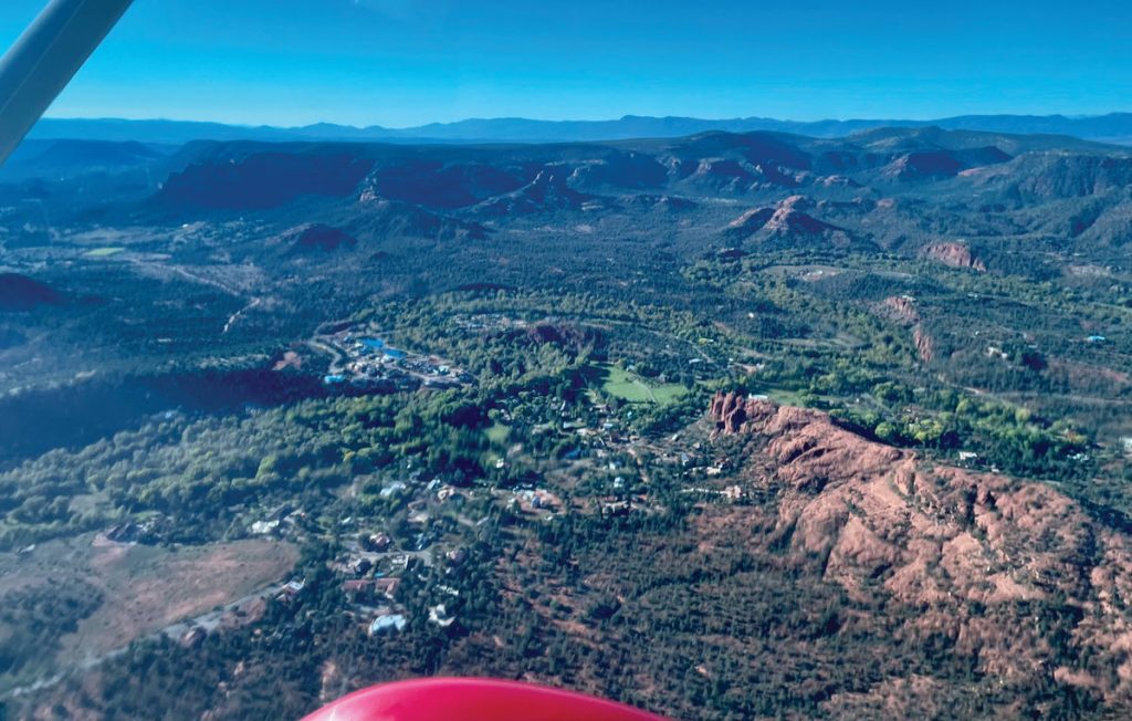 arial view of Sedona Valley