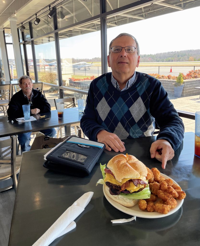 $100 hamburger with tater tots and pilot