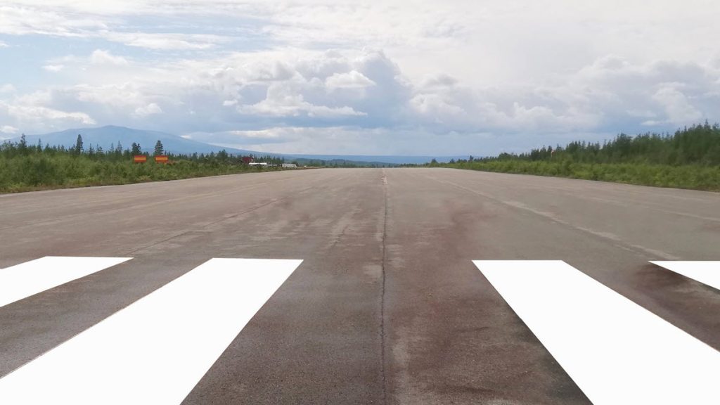 runway view near hamburger restaurant