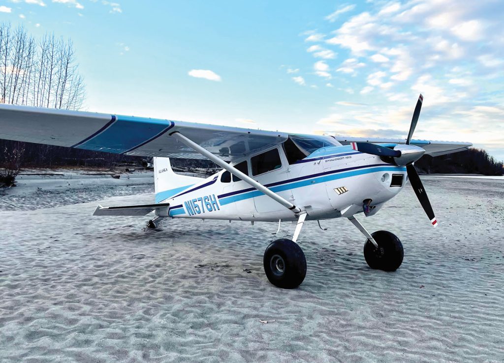 Cessna 185 on snow