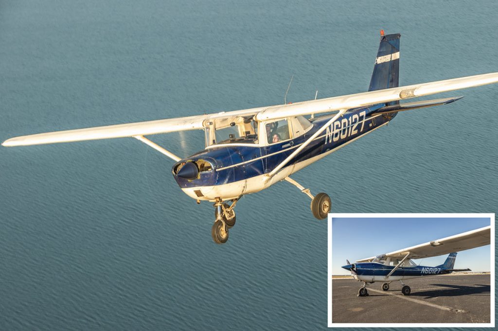 Cessna 150J in flight and on runway