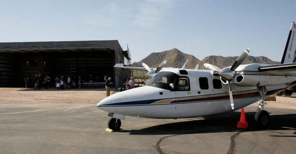 plane on runway at airpark