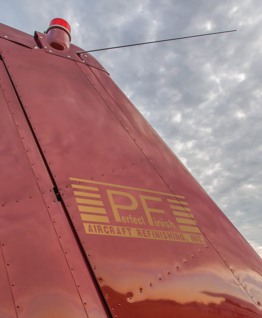 cessna skylark tail fin with light and avionics