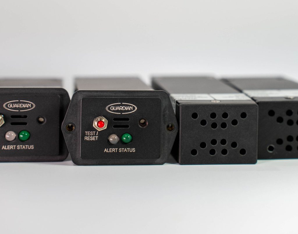 Guardian’s Aero Series detects CO at 50 parts per million and alerts using sound and light.